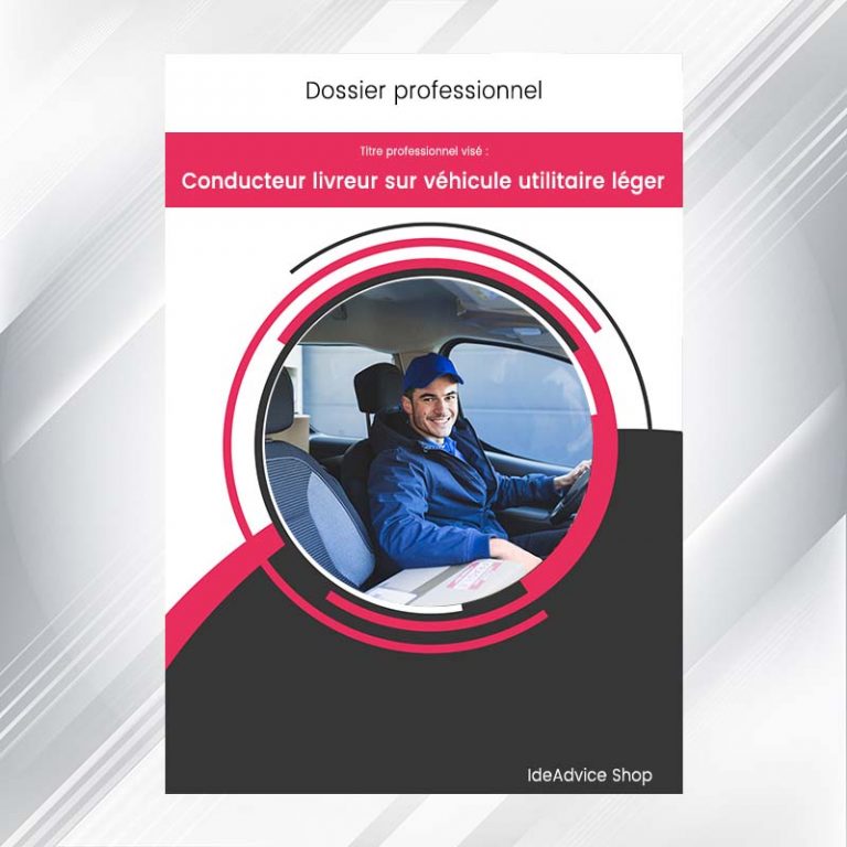 Dossier Professionnel Conducteur Livreur Sur Véhicule Utilitaire Léger