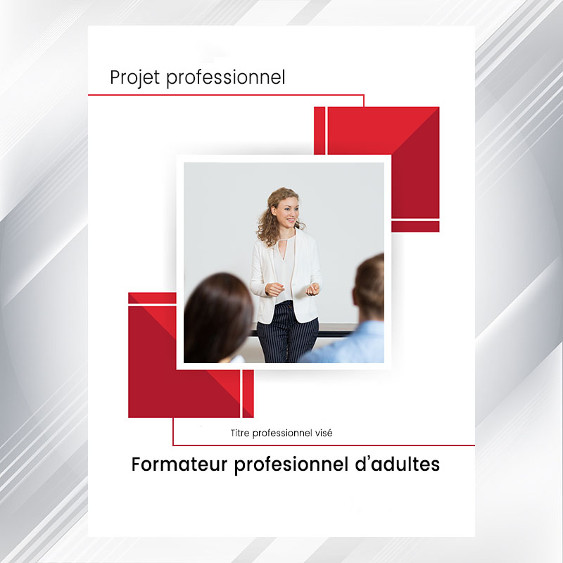 Exemple de Projet Professionnel Formateur professionnel d'adultes