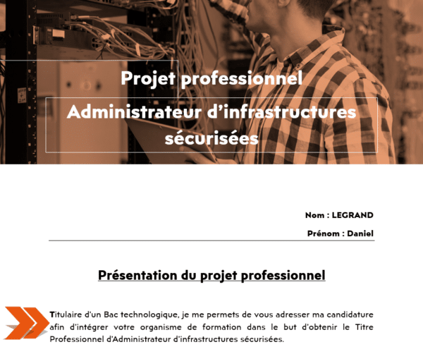 Projet Professionnel | Administrateur d'infrastructures sécurisées – Image 2